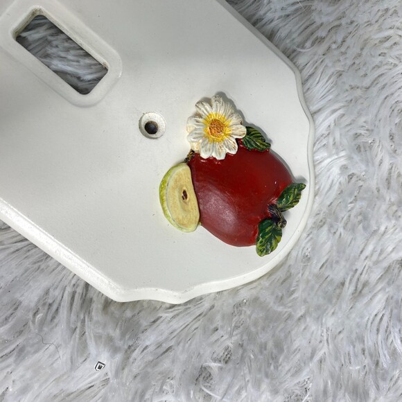 Wooden Apple Floral Light Switch Plate w/ screws - Picture 2 of 6